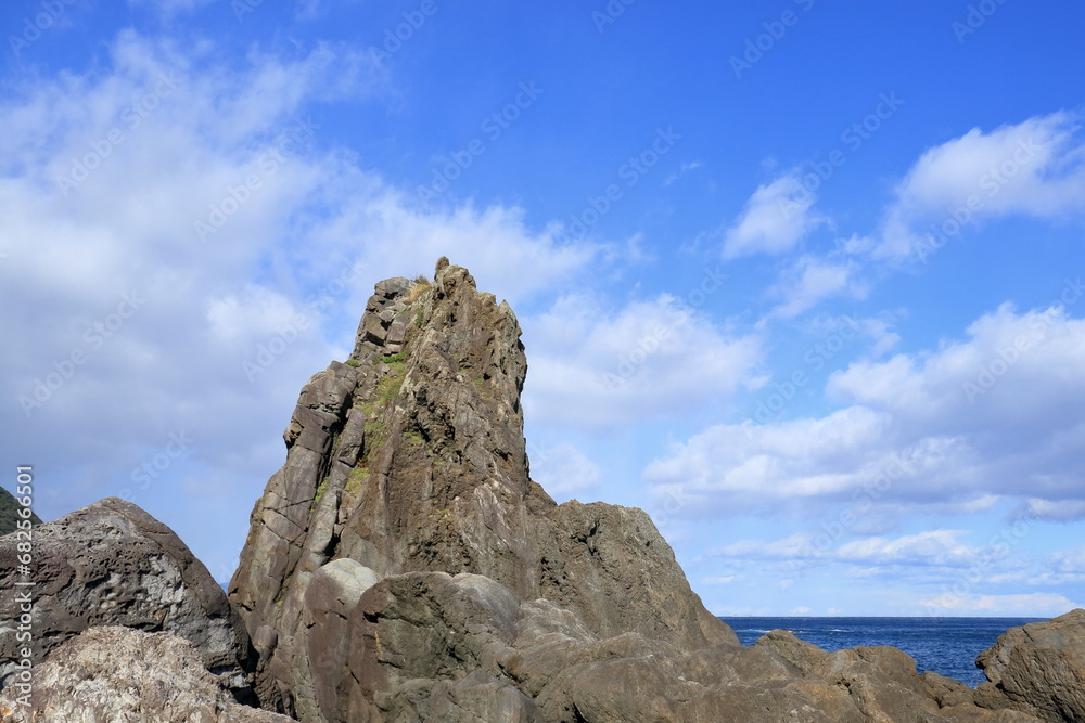 室戸岬　ビシャゴ岩　自然の造形　（高知県）