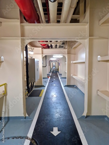 Walkway of drillship rig