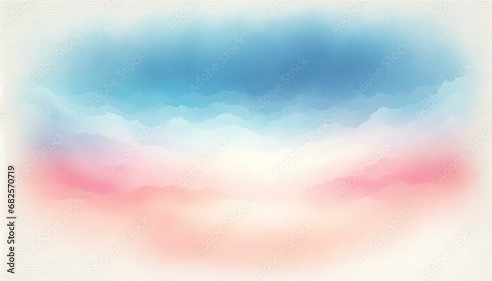 Artistic Gradient Background from Pastel Blue to Pink, Perfect for Designers with Watercolor and Paper Texture