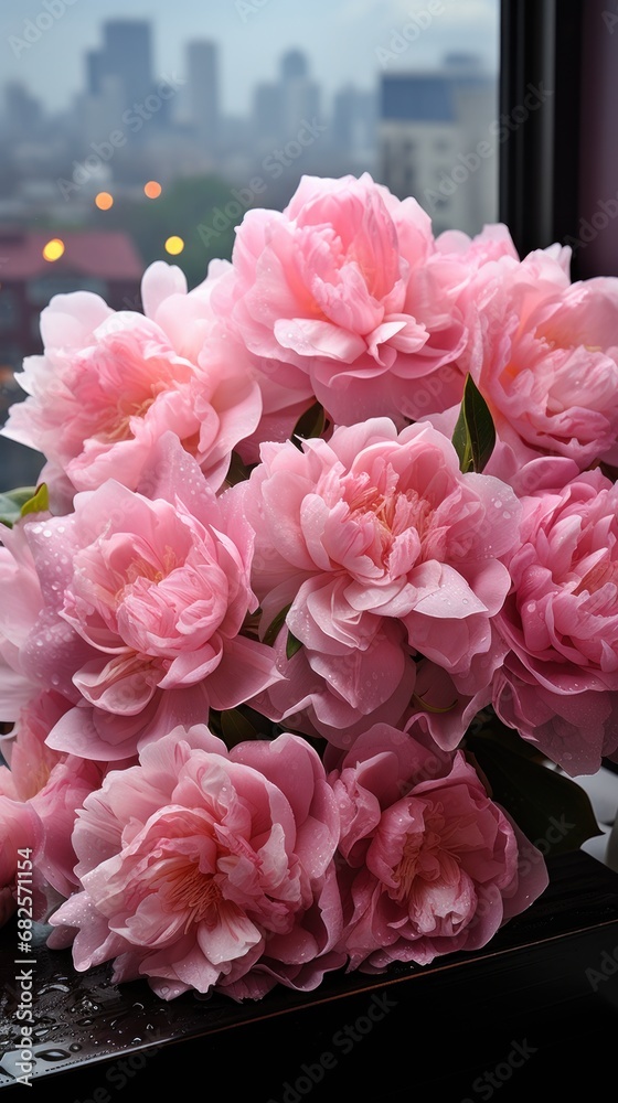 Fototapeta premium A bunch of pink flowers UHD wallpaper