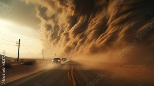Huge sand storm coming to town