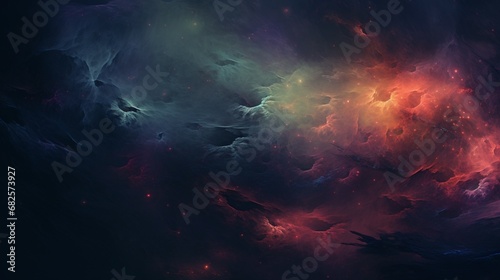 A dynamic, swirling storm of colorful, digital particles in an endless, dark space.