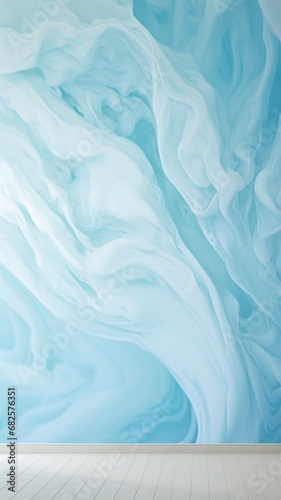 An ocean-blue epoxy wall texture with waves of white resembling sea foam