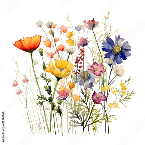 Wild flowers on cutting background
 photo