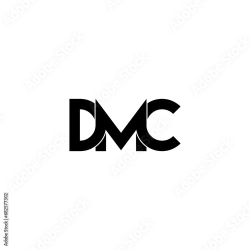 dmc typography letter monogram logo design