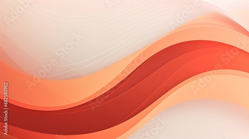 Hintergrund Wellen und Schwingungen mit Farben in orange und rot. Leicht geschwungene und kurvige Verläufe und Übergänge. Ideal für Banner und Webseiten Grundlage. 