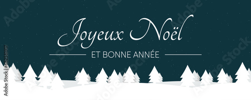 Joyeux noël et bonne année. French language. Translation: Merry Christmas and Happy New Year.