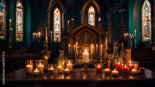 Altar Elegance: The Dance of Candlelight