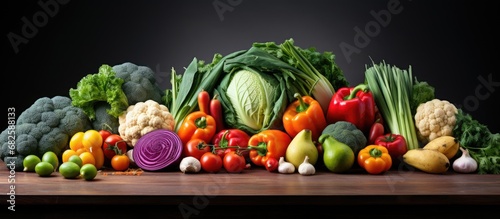 In a stunning display of nature's bounty, a colorful array of fresh, organic, and healthy Countryn vegetables are showcased on a white background, symbolizing their purity and nutrition-packed photo