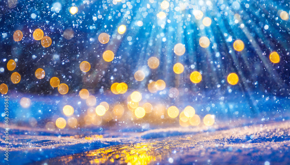 Illumination and snow blurred background Illumination and snow blurred background