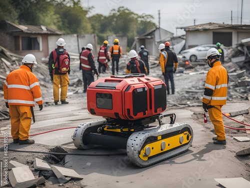 Rescue robots in disasters © joephotostudio