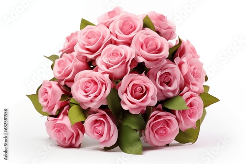 A bouquet of roses with clean white background