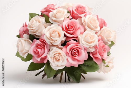 A bouquet of roses with clean white background © evgenia_lo