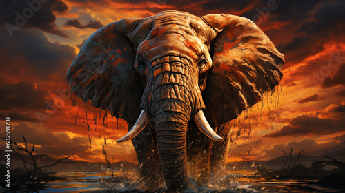 amazing elephant wallpaper © avivmuzi