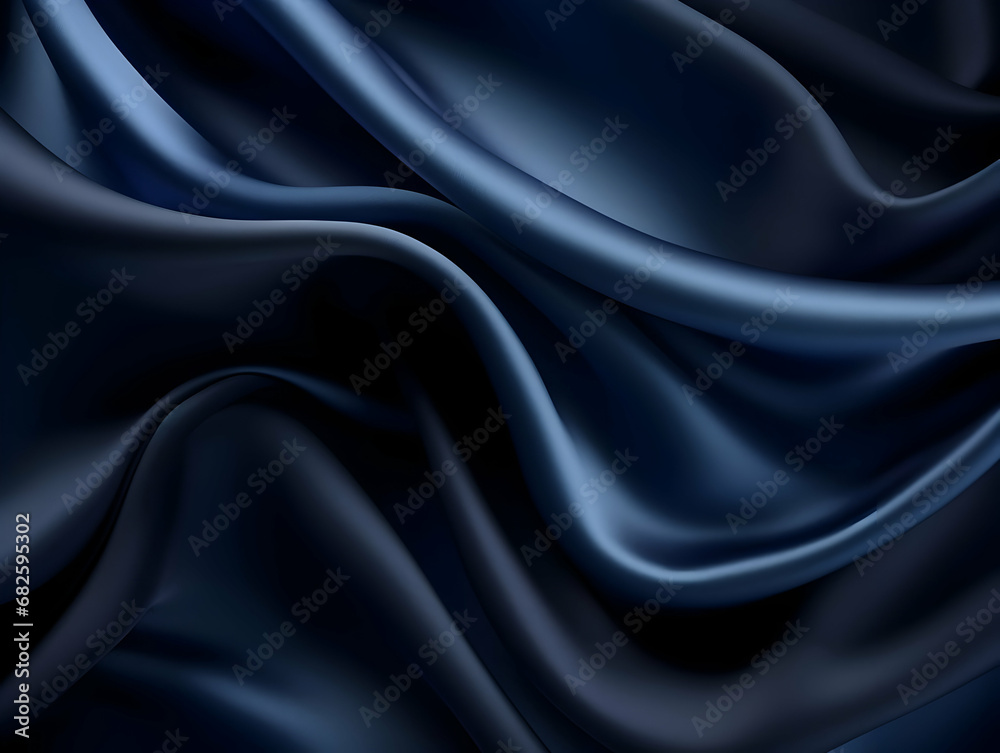 Luxury navy blue cloth and fabric background, abstract dark blue clothing fabric background, ai generated photo Luxury navy blue cloth and fabric background, abstract dark blue clothing fabric background, ai generated photo