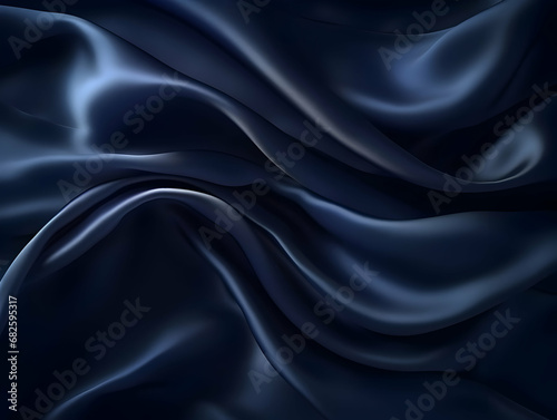 Luxury navy blue cloth and fabric background  abstract dark blue clothing fabric background  ai generated photo