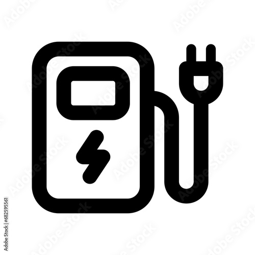 charging station line icon