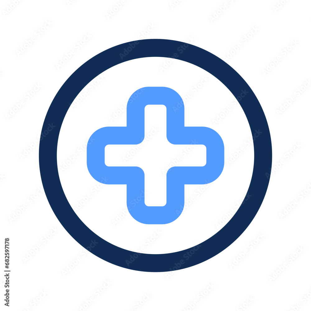 Obraz premium medical care outline color icon