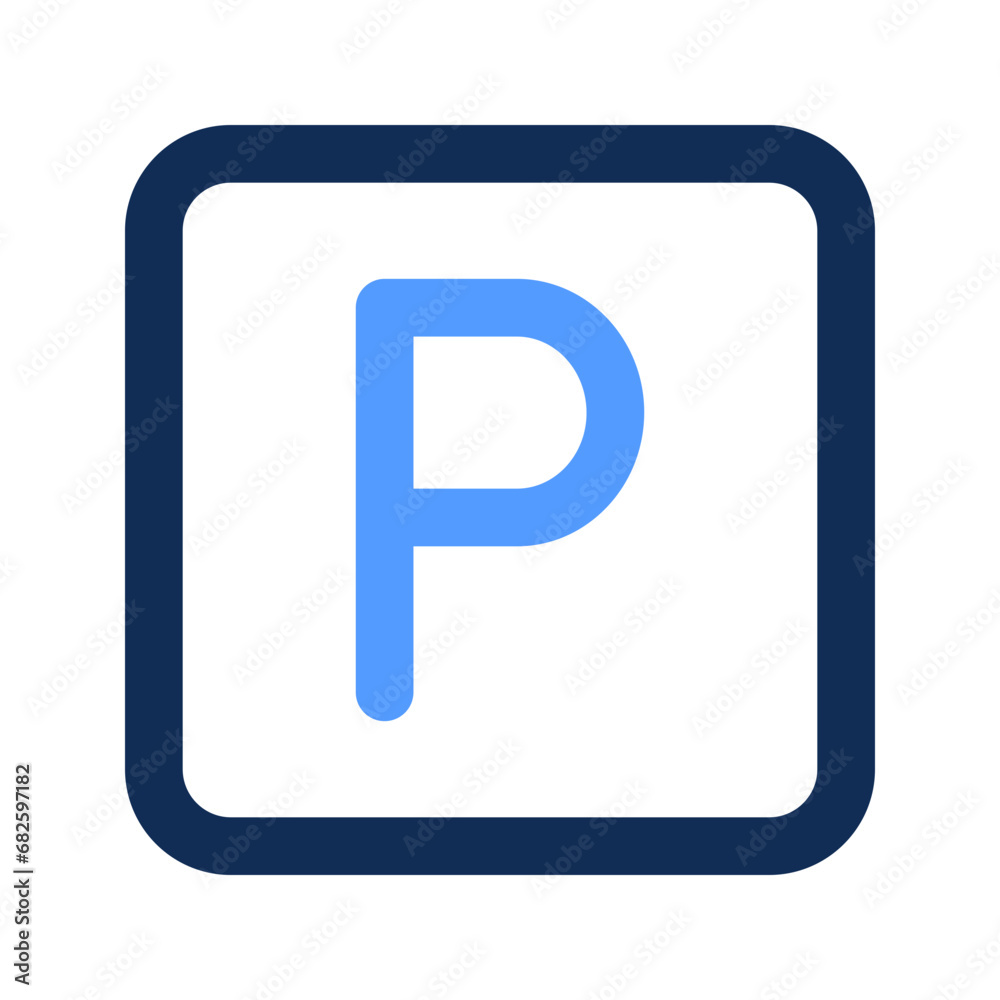 parking sign outline color icon parking sign outline color icon