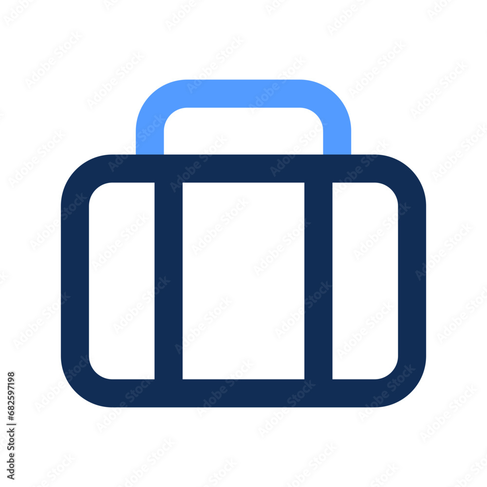 suitcase outline color icon