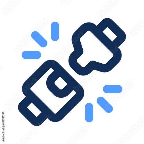 seat belt outline color icon