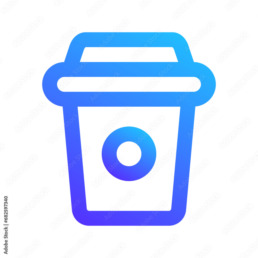 coffee shop gradient icon