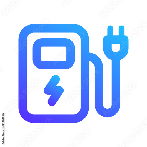 charging station gradient icon