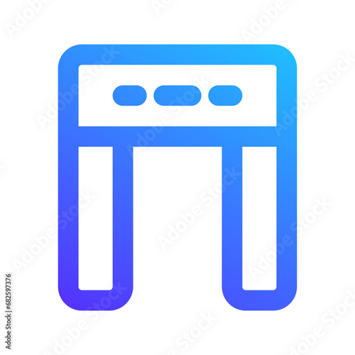 metal detector gradient icon