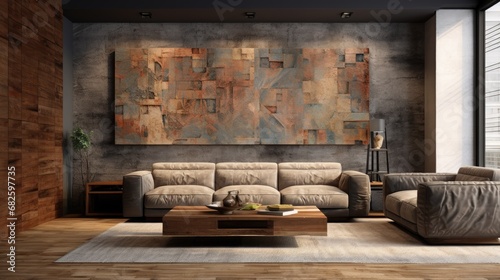 Intrigued by the abstract texture, the designer drew inspiration from nature, vintage art, and wood, infusing them into the house's construction and building, creating a captivating wall in the