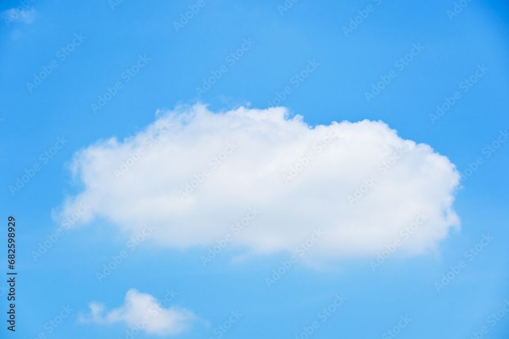 beautiful blue sky and white fluffy single cloud with sunrise in the morning, natural background beautiful blue sky and white fluffy single cloud with sunrise in the morning, natural background