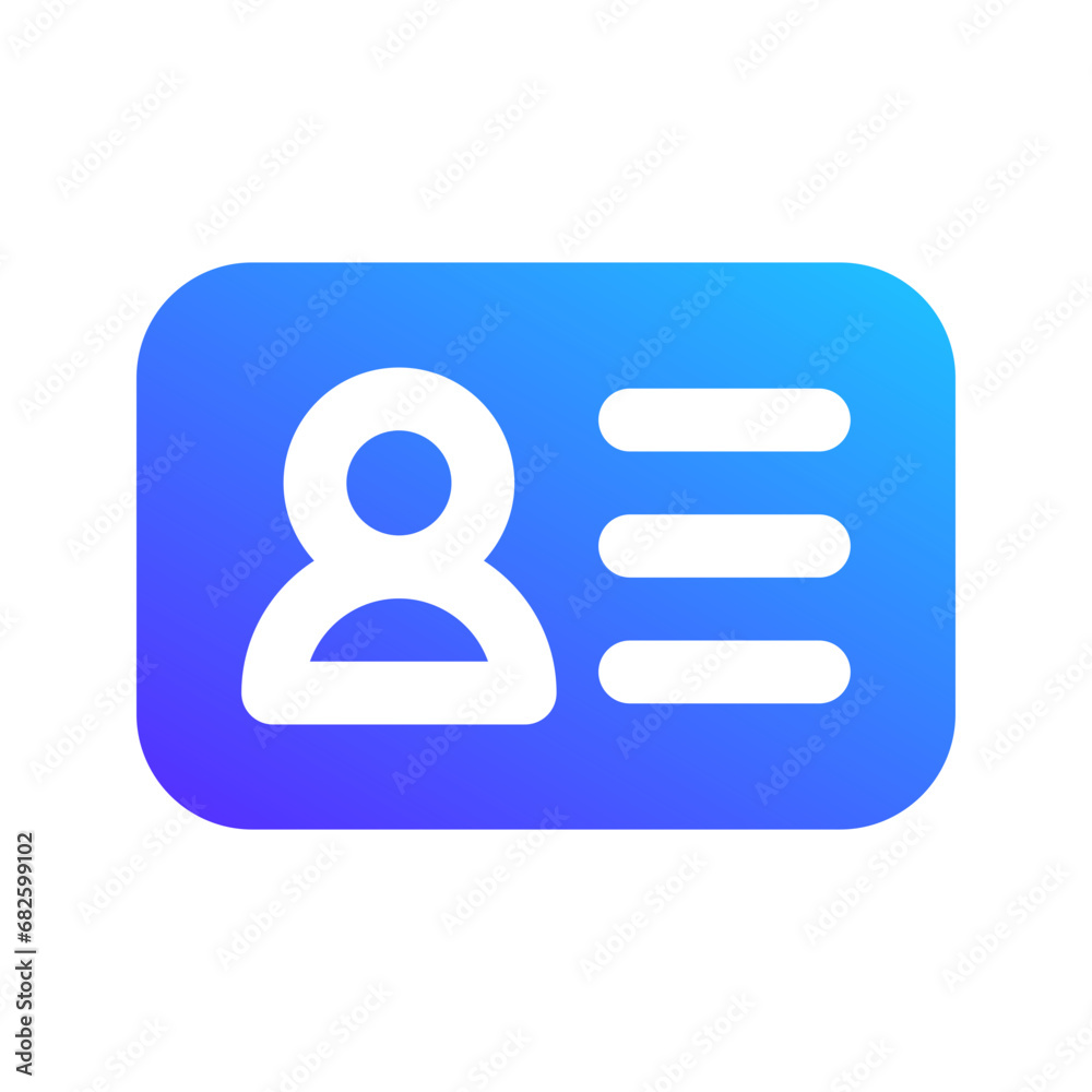 id card gradient fill icon id card gradient fill icon