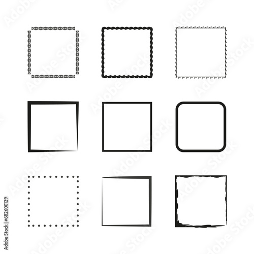 Grunge square template. Vector illustration. EPS 10.