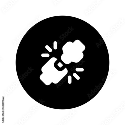 seat belt glyph circular icon