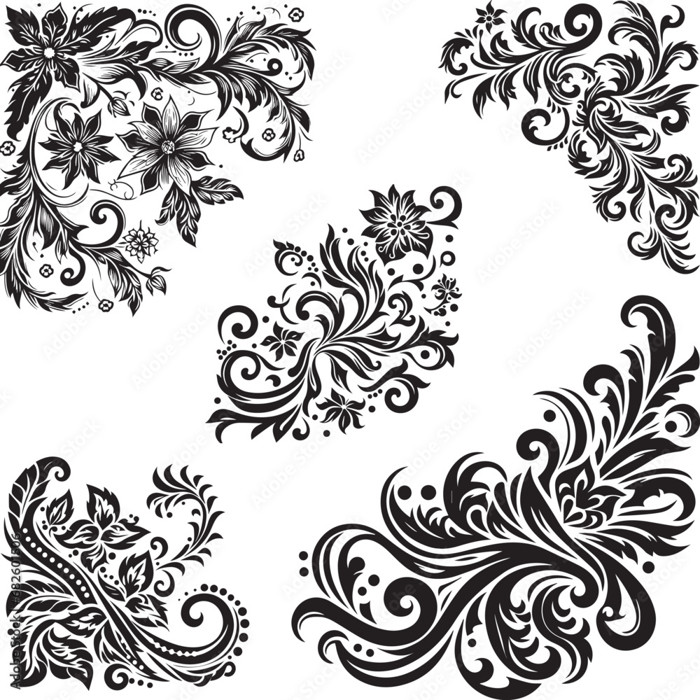 black and white Ikat floral paisley embroidery on white background.design for texture,fabric,clothing,wrapping,decoration. black and white Ikat floral paisley embroidery on white background.design for texture,fabric,clothing,wrapping,decoration.
