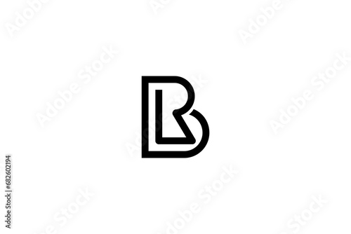 Letter BR or RB Logo Design Vector 