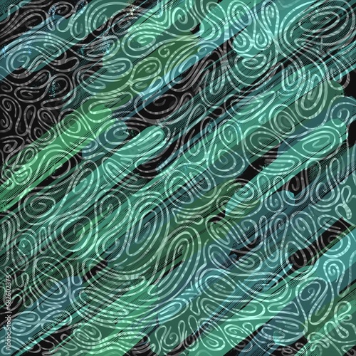 Abstract pattern background in black and green photo