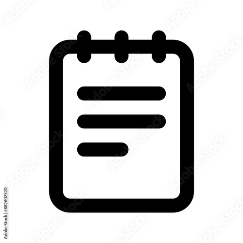 notes line icon