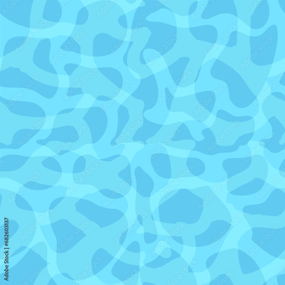 Blue water seamless pattern. Sea vacation concept.