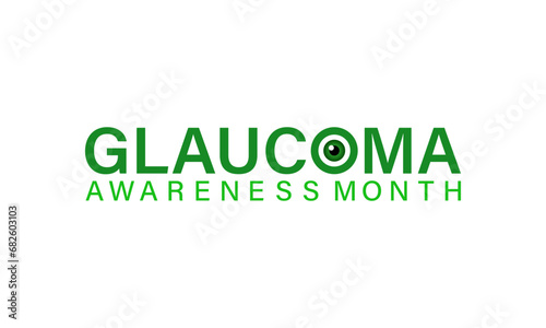 Glaucoma Awareness Month in January .Green ribbon.  Its know save your eyes. Banner, poster, card, background design. Vector design .