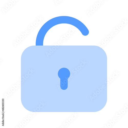 unlock duotone icon