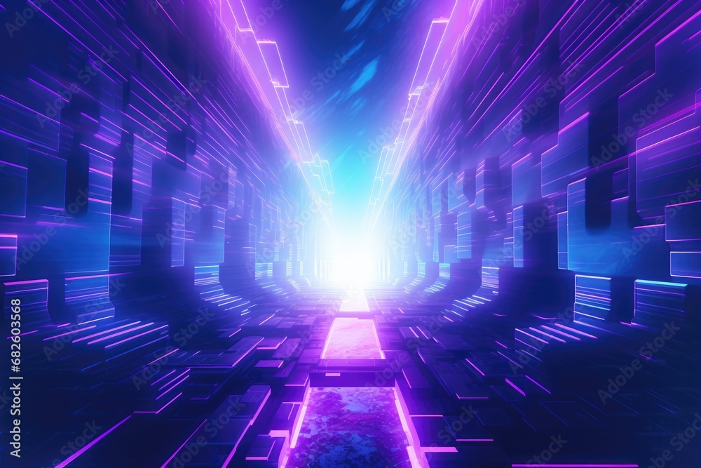 Obraz premium Big data on internet upload and download progress. futuristic digital technology .Generative AI