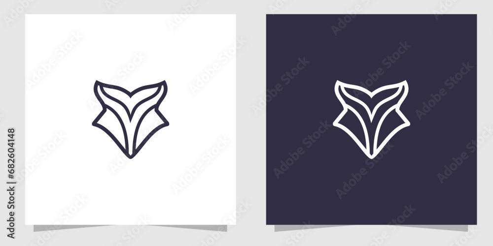 Fototapeta premium fox logo design vector