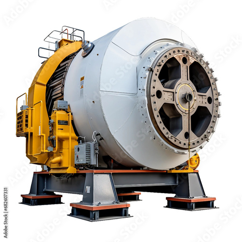 Ball Mill, transparent background, isolated image, generative AI