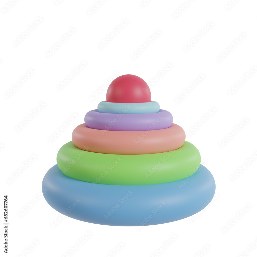 Baby newborn toys 3d render icon Baby newborn toys 3d render icon