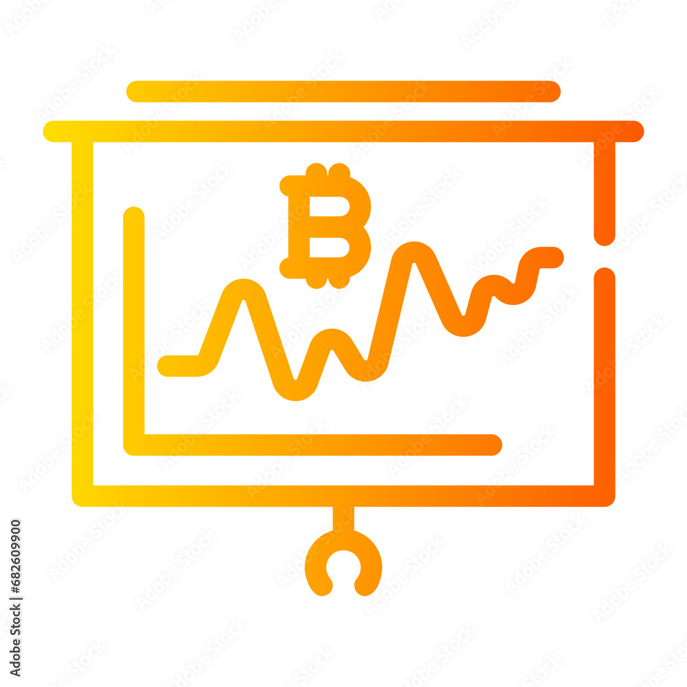 growth Line Gradient Icon growth Line Gradient Icon