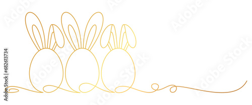 Easter Eggs line art style. element Easter vector eps10