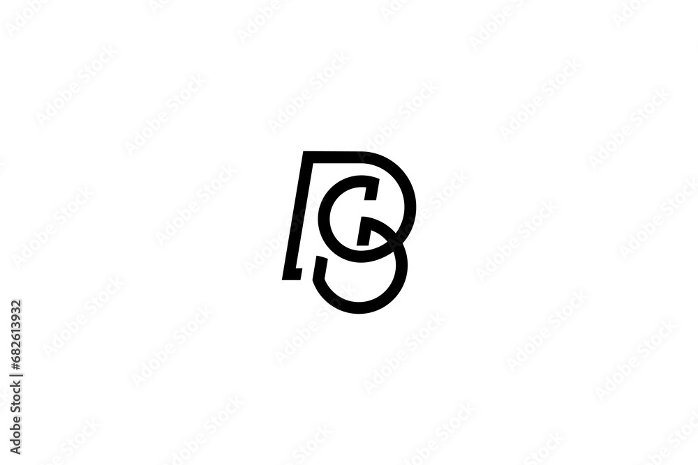 Letter BS Logo Design Vector