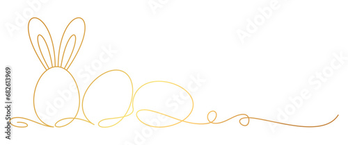 Easter Eggs line art style. element Easter vector eps10