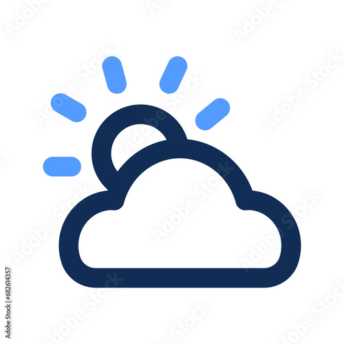 weather outline color icon
