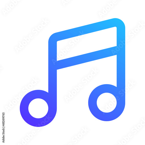 music note gradient icon